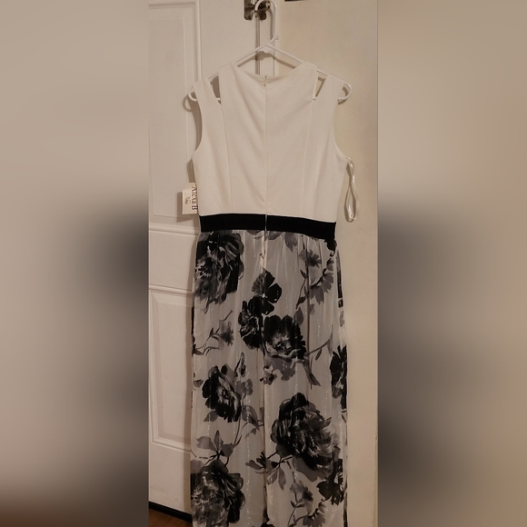 Pants - A beautiful black-and-white Pants jumper With shimmery Skirt overlay